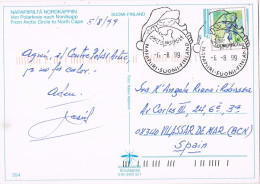 55123. Postal Aerea NAPAPIIRI (Finland) Suomi 1999. ARTIC CIRCLE. Papa Noel. Vista LAPPI- Lapland - Storia Postale