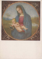 Vergine Maria Madonna Gesù Bambino Religione Vintage Cartolina CPSM #PBQ136.IT - Maagd Maria En Madonnas