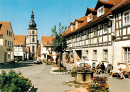 73865927 Gersfeld Rhoen Marktplatz Blick Zur Kirche Kneipp-Luftkurort Gersfeld R - Sonstige & Ohne Zuordnung