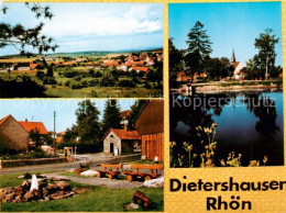 73865926 Dietershausen Rhoen Panorama Ortsmotiv See Blick Zur Kirche Dietershaus - Other & Unclassified