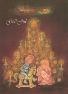 Buon Anno Natale BAMBINO Vintage Cartolina CPSM #PBM354.IT - Nouvel An