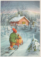 Buon Anno Natale GNOME Vintage Cartolina CPSM #PBL923.IT - Nouvel An