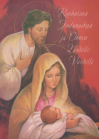Vergine Maria Madonna Gesù Bambino Natale Religione Vintage Cartolina CPSM #PBB912.IT - Maagd Maria En Madonnas