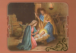 Vergine Maria Madonna Gesù Bambino Natale Religione Vintage Cartolina CPSM #PBB982.IT - Maagd Maria En Madonnas
