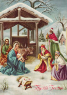 Vergine Maria Madonna Gesù Bambino Natale Religione Vintage Cartolina CPSM #PBB847.IT - Maagd Maria En Madonnas