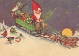 BABBO NATALE Buon Anno Natale Vintage Cartolina CPSM #PBB129.IT - Santa Claus