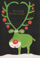 Neujahr Weihnachten HIRSCH Vintage Ansichtskarte Postkarte CPSM #PAU752.DE - New Year