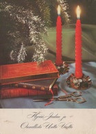 Neujahr Weihnachten KERZE Vintage Ansichtskarte Postkarte CPSM #PAT084.DE - New Year