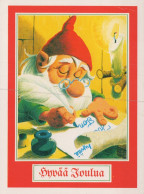 WEIHNACHTSMANN SANTA CLAUS WEIHNACHTSFERIEN Vintage Postkarte CPSM #PAK784.DE - Santa Claus