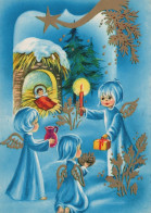 ENGEL WEIHNACHTSFERIEN Feiern & Feste Vintage Ansichtskarte Postkarte CPSM #PAH828.DE - Engel