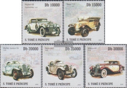 Sao TomE E PrincipE 4254-4258 (complete Issue) Unmounted Mint / Never Hinged 2009 Old Cars - Sao Tome Et Principe