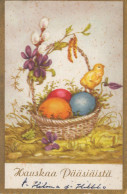 PASCUA POLLO HUEVO Vintage Tarjeta Postal CPA #PKE437.ES - Easter