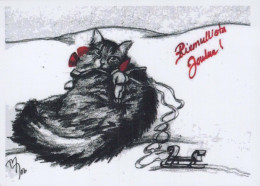 GATO GATITO Animales Vintage Tarjeta Postal CPSM #PBQ909.ES - Chats