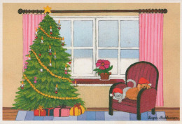 Feliz Año Navidad Vintage Tarjeta Postal CPSM #PBN553.ES - Nouvel An