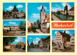 73865877 Merkendorf Mittelfranken Teilansichten Stadttor Kirche Partie Am Fluss  - Other & Unclassified