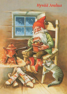 PAPÁ NOEL Feliz Año Navidad Vintage Tarjeta Postal CPSM #PBL507.ES - Kerstman