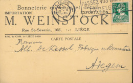 LIEGE - BONNETERIE EN GROSS. M.WEINSTOCK. RUE ST.SEVERIN.   2 SCANS - Luik