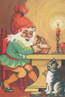 PAPÁ NOEL Feliz Año Navidad Vintage Tarjeta Postal CPSM #PBL251.ES - Kerstman