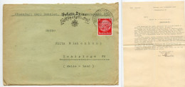 Germany 1936 Cover & Letter; Duisburg-Hamborn - C Schnier To Schiplage; 12pf Hindenburg; Luftschutzpflicht Slogan Cancel - Cartas & Documentos