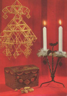 Feliz Año Navidad VELA Vintage Tarjeta Postal CPSM #PAZ604.ES - New Year