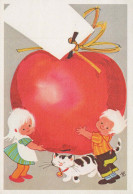 Feliz Año Navidad NIÑOS Vintage Tarjeta Postal CPSM #PAY903.ES - Neujahr