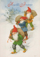 Feliz Año Navidad GNOMO Vintage Tarjeta Postal CPSM #PAY133.ES - New Year
