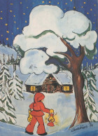 Feliz Año Navidad NIÑOS Vintage Tarjeta Postal CPSM #PAY194.ES - Neujahr