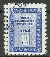 Turkey; 1960 Official Stamp 1 1/2 L. ERROR "Double Perf." - Dienstzegels
