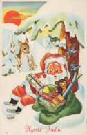 WEIHNACHTSMANN SANTA CLAUS Neujahr Weihnachten Vintage Ansichtskarte Postkarte CPSMPF #PKG354.DE - Kerstman
