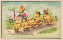 OSTERN HUHN EI Vintage Ansichtskarte Postkarte CPA #PKE377.DE - Easter