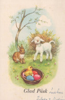 OSTERN FLOWERS Vintage Ansichtskarte Postkarte CPA #PKE188.DE - Ostern