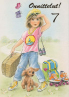 ALLES GUTE ZUM GEBURTSTAG 7 Jährige JUNGE KINDER Vintage Ansichtskarte Postkarte CPSM Unposted #PBU058.DE - Birthday