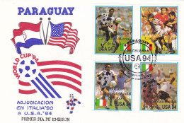 Paraguay, 1991, 4622/25, Fußball-Weltmeisterschaft 1994, USA, FDC - 1994 – Estados Unidos