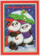 Neujahr Weihnachten GEBÄREN Tier Vintage Ansichtskarte Postkarte CPSM #PBS294.DE - New Year