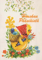 OSTERN HUHN EI Vintage Ansichtskarte Postkarte CPSM #PBP059.DE - Pâques