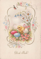 OSTERN HUHN EI Vintage Ansichtskarte Postkarte CPSM #PBO996.DE - Pâques