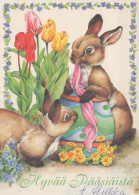 OSTERN KANINCHEN Vintage Ansichtskarte Postkarte CPSM #PBO554.DE - Pâques