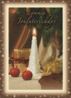 Neujahr Weihnachten KERZE Vintage Ansichtskarte Postkarte CPSM #PBN742.DE - New Year