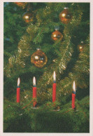 Neujahr Weihnachten KERZE Vintage Ansichtskarte Postkarte CPSM #PBN682.DE - New Year