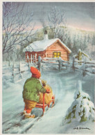 Neujahr Weihnachten GNOME Vintage Ansichtskarte Postkarte CPSM #PBL922.DE - Neujahr