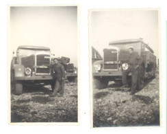 2 Photos Homme Devant Camion Berliet ? - Automobile