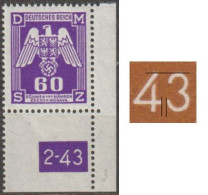 016a/ Pof. SL 16, Corner Stamp, Plate Number 2-43, Type 1, Var. 3 - Neufs