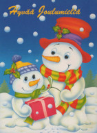 Neujahr Weihnachten SCHNEEMANN Vintage Ansichtskarte Postkarte CPSM #PAZ803.DE - Neujahr