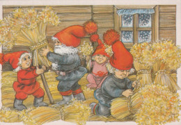 Neujahr Weihnachten GNOME Vintage Ansichtskarte Postkarte CPSM #PAW494.DE - New Year