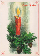 Neujahr Weihnachten KERZE Vintage Ansichtskarte Postkarte CPSM #PAV582.DE - Nouvel An