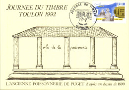 JOURNEE DU TIMBRE 1992 TOULON - Cachets Commémoratifs