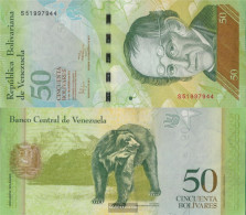 Venezuela Pick-number: 92g Uncirculated 2012 50 Bolivares - Venezuela