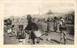 Djibouti, DJIBOUTI, Le Magalla, Market Place (1920s) Postcard - Gibuti