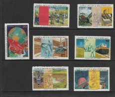 CUBA 1970 TRAINS-INDUSTRIE SUCRIERE YVERT N°1426/1432 NEUF MNH** - Eisenbahnen