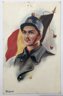 CPA Patriotique Guerre 14-18 Portrait Soldat Belge - Postes Militaires Belgique 1917 - Vivian Mansell & Co London - Weltkrieg 1914-18